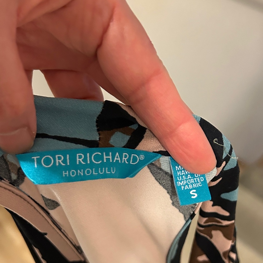 Tori Richard Blue and Pink Maxi Dress, Small - Picture 4 of 4